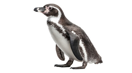 Obraz premium Galapagos penguin standing, isolated on a white background