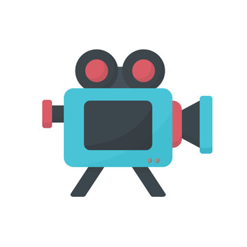 old camera video vector illustration on a whiite background