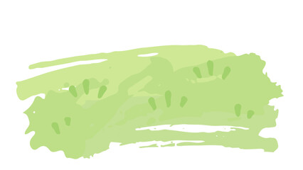 絵の具で描いたような草原の背景イラスト_薄い © ふわぷか