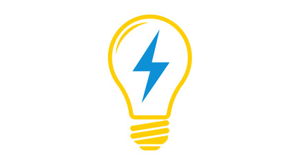 Fototapeta premium Light Bulb with Electric Sign Inside Glowing in Dark Space Whisk