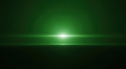 Green Light Beam in Dark Space.