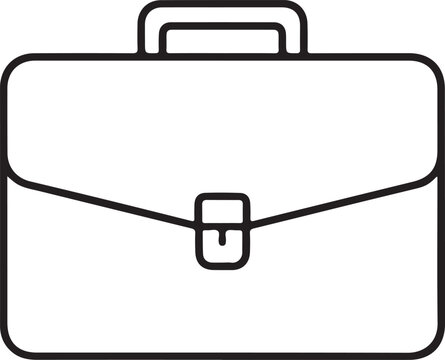 Minimal black and white office briefcase