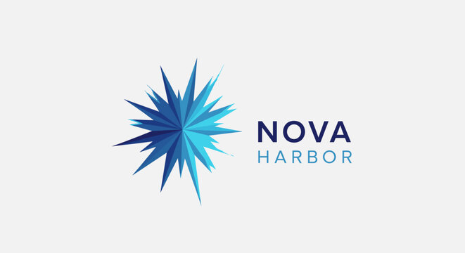 Nova Harbor logo with starburst design 1.