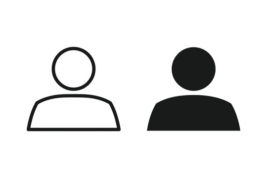 User Profile Icon in Outline and Solid Styles