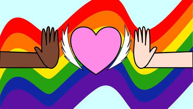 Concept Illustration for LGBTQ+ Equality, Diversity, and Love