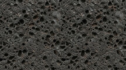 Close-up porous volcanic rock texture background with rough basalt surface