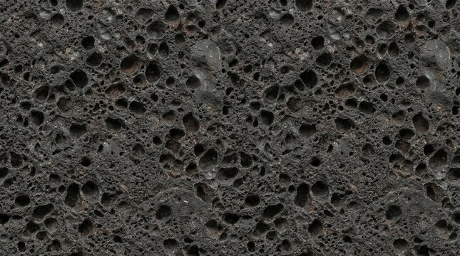 Close-up porous volcanic rock texture background with rough basalt surface