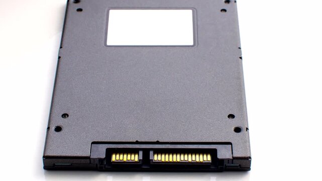 Swift Connectivity - Close-up of an SSD highlighting the precision of connections, symbolizing performance and efficiency.
