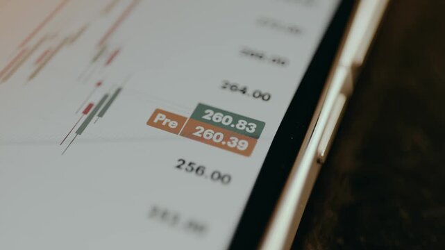 Pre label, Pre Market Activity and Price Levels on the financial chart