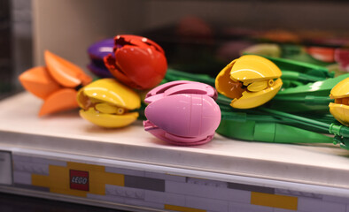 Naklejka premium Lego tulips