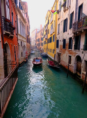 Obraz premium Romantic view of a canal in Venice, Veneto, Italy