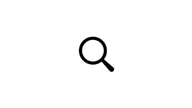 Magnifying Glass Search Icon Loop animation 