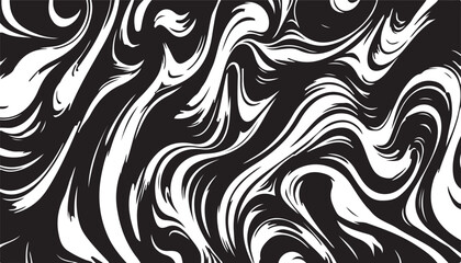 Seamless black and white abstract vector pattern featuring a tribal floral ornament and a wild tiger head silhouette for a nature inspired tattoo design or wallpaper illustration © Saidar