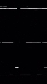Vertical vhs glitch noise overlay with analog distortion for professional editing