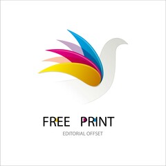 Obraz premium Abstract vector logo design with creative business and nature elements