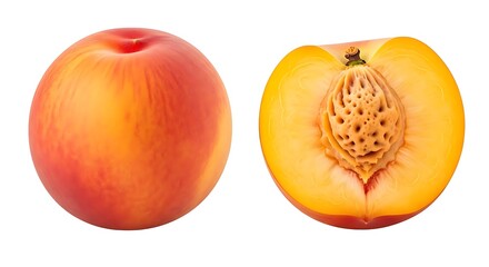 Fototapeta premium Fresh Peach Fruit