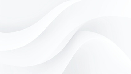 Obraz premium Smooth white wavy abstract background texture design