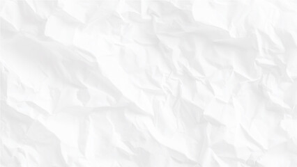 Obraz premium Crumpled white paper texture background with creases