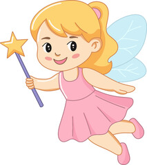 Cute Fairy Princess With Wand