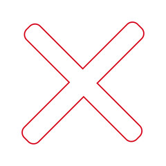 Obraz premium Cross Icon Close Cancel Symbol Set