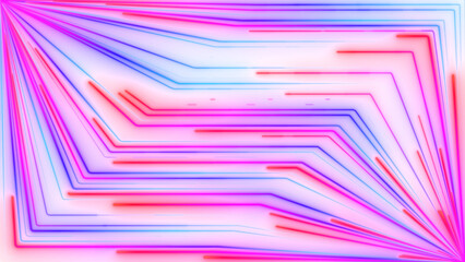 angular lines neon blue red abstract isolated transparent background light geometric energy