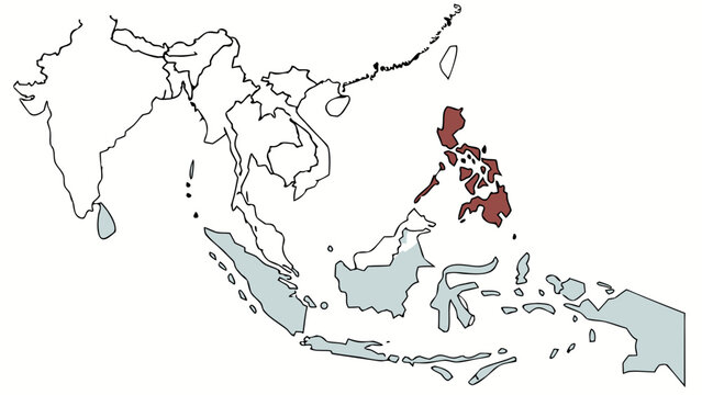 Philippines Map in Focus - Southeast Asia Geography
