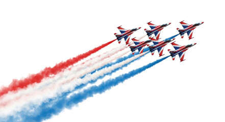 Military Jets Fly Formation Aerobatics. © ardi