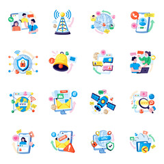 Fototapeta premium Set of Conversation Flat Illustrations