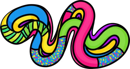 Obraz premium Colorful Swirly Pattern Design Element.