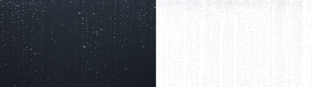 Water drops rainy window smooth subtle layer banner overlay PNG transparent background