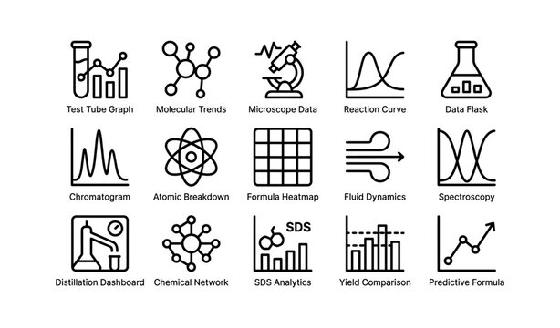 Scientific icons for data analysis and experimental visualization