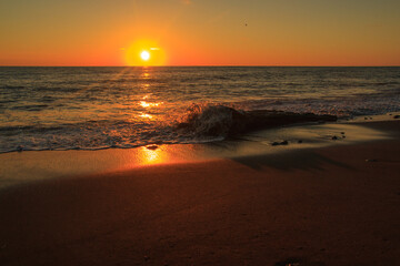 waves in sunset at corcovado np, costa rica © frerd78