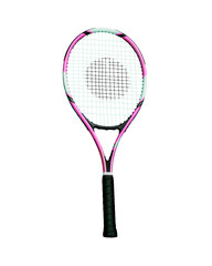 Pink tennis racket image PNG format