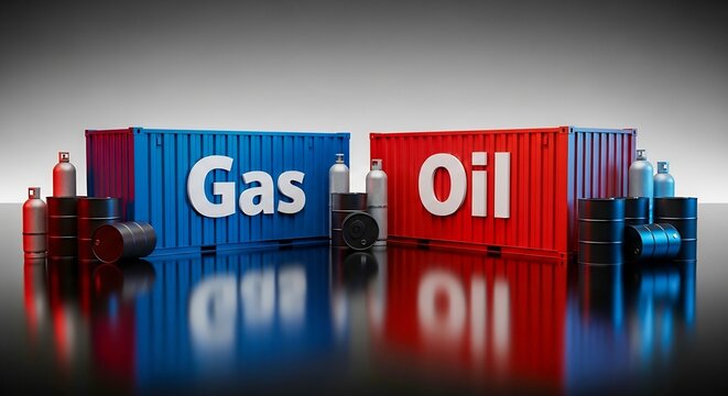 Gas & Oil Pakistan GO vs Iran Fuel Containers Barrels, Petrol Diesel, Energy Trade Comparison, Reflective Studio
