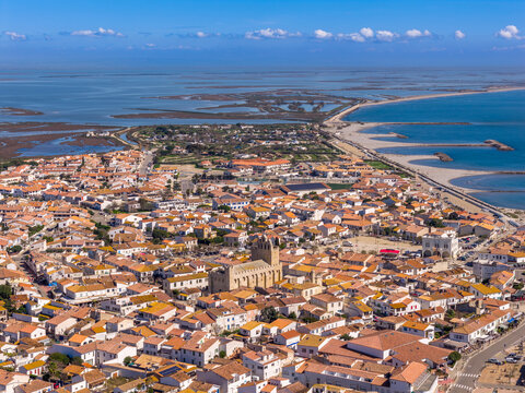 The Church of Notre-Dame-de-la-Mer is a 9th century Romanesque fortified church, Saintes Maries de la Mer, Provence, France.