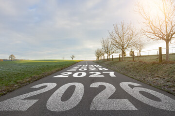 Fototapeta premium The road ahead into 2026, 2027, 2028, 2029 and beyond