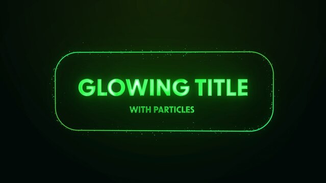 Floating Particles Rectangle Glow Shine Title