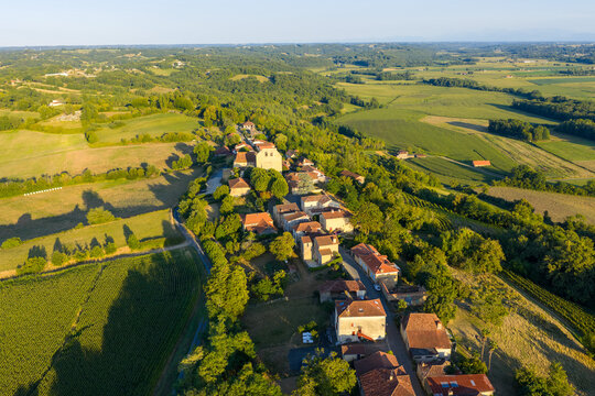 Old village of Pimbo in France on a hill