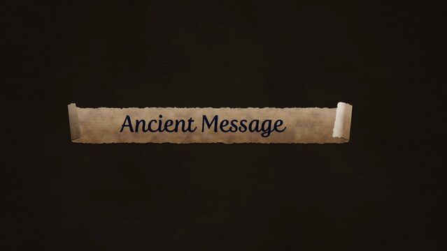 Folding Scroll Paper Old Medieval Message Title Intro Animation