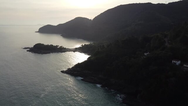 Toque-Toque Grande Beach in S&atilde;o Sebasti&atilde;o, north coast, a paradisiacal beach amidst the mountains.
