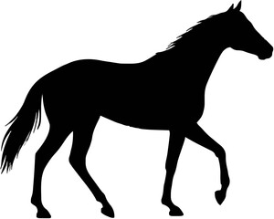 Obraz premium Thoroughbred Racehorse Silhouette – Flat Vector Plotter Cut File