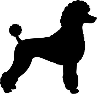 Poodle Dog Silhouette &ndash; Flat Vector Plotter Cut File
