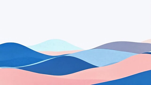 Abstract layered mountain landscape