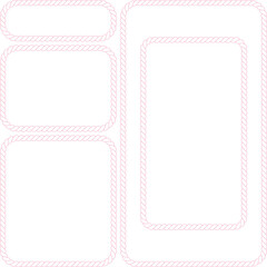 Intricate geometric Rope Frame Border patterns and symmetrical designs on a white background