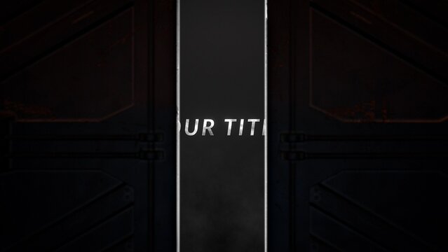 Futuristic Heavy Metal Door Title Intro