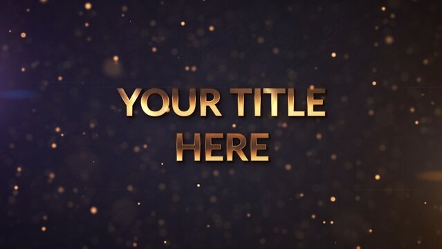 Glamour and Glitter Fancy Golden Particles Title Intro