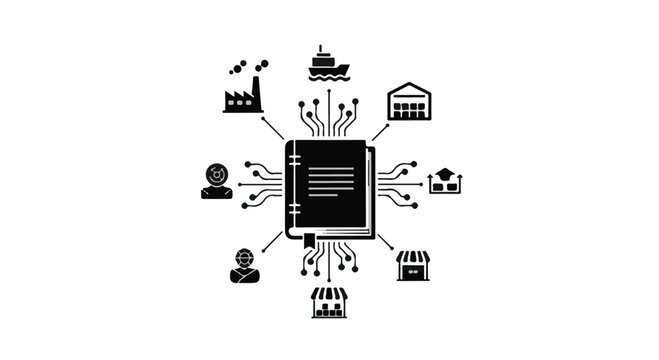 Supply chain management logistics network concept