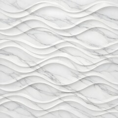 Obraz premium 3D Wave Carved Marble Tile Seamless Luxury Stone Texture Pattern Background