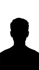 Minimalist Man Head and Shoulders Vector Icon