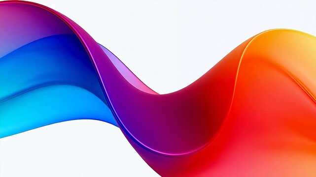 Colorful abstract flowing shape
